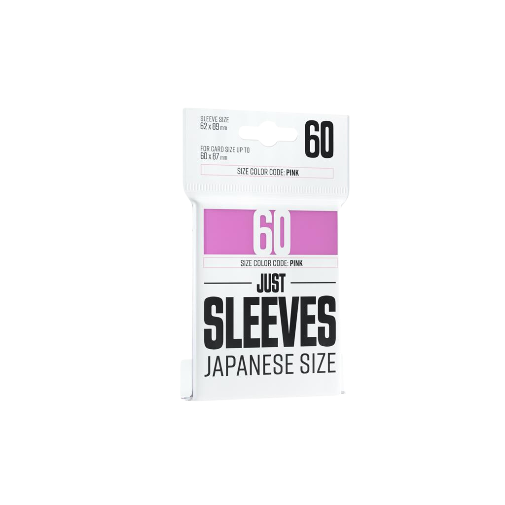 JUST SLEEVES - JAPANESE SIZE PINK (60 SLEEVES)