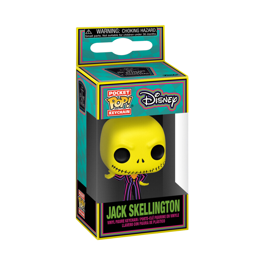 FUNKO POP KEYCHAIN: THE NIGHTMARE BEFORE CHRISTMAS BLACKLIGHT- JACK