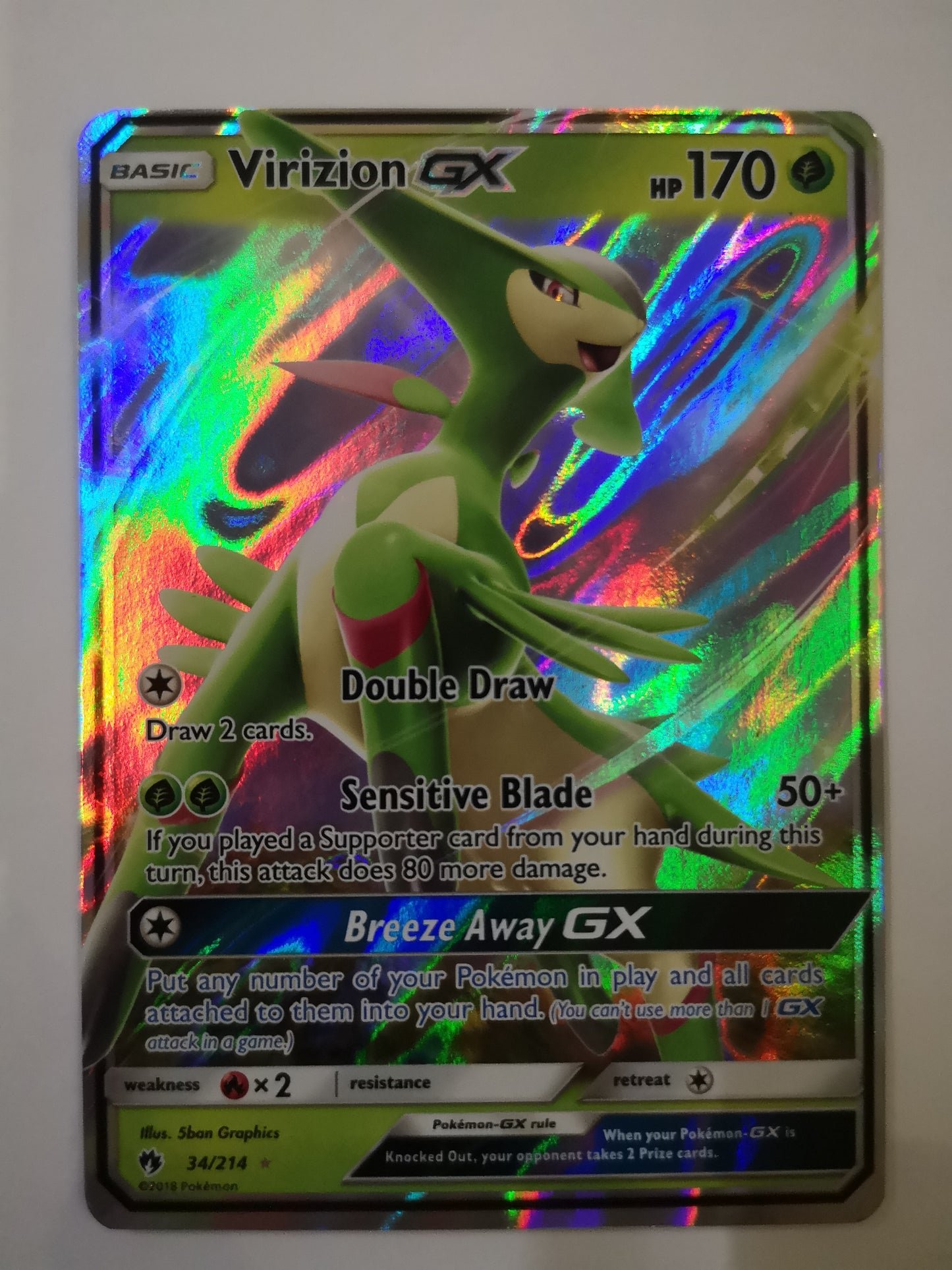 Pokemon Virizion GX 34/214