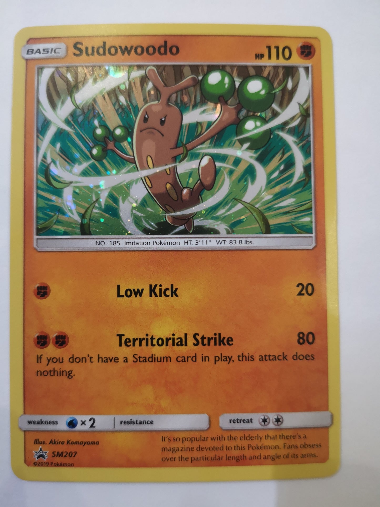 Pokemon Sudowoodo Holo SM207