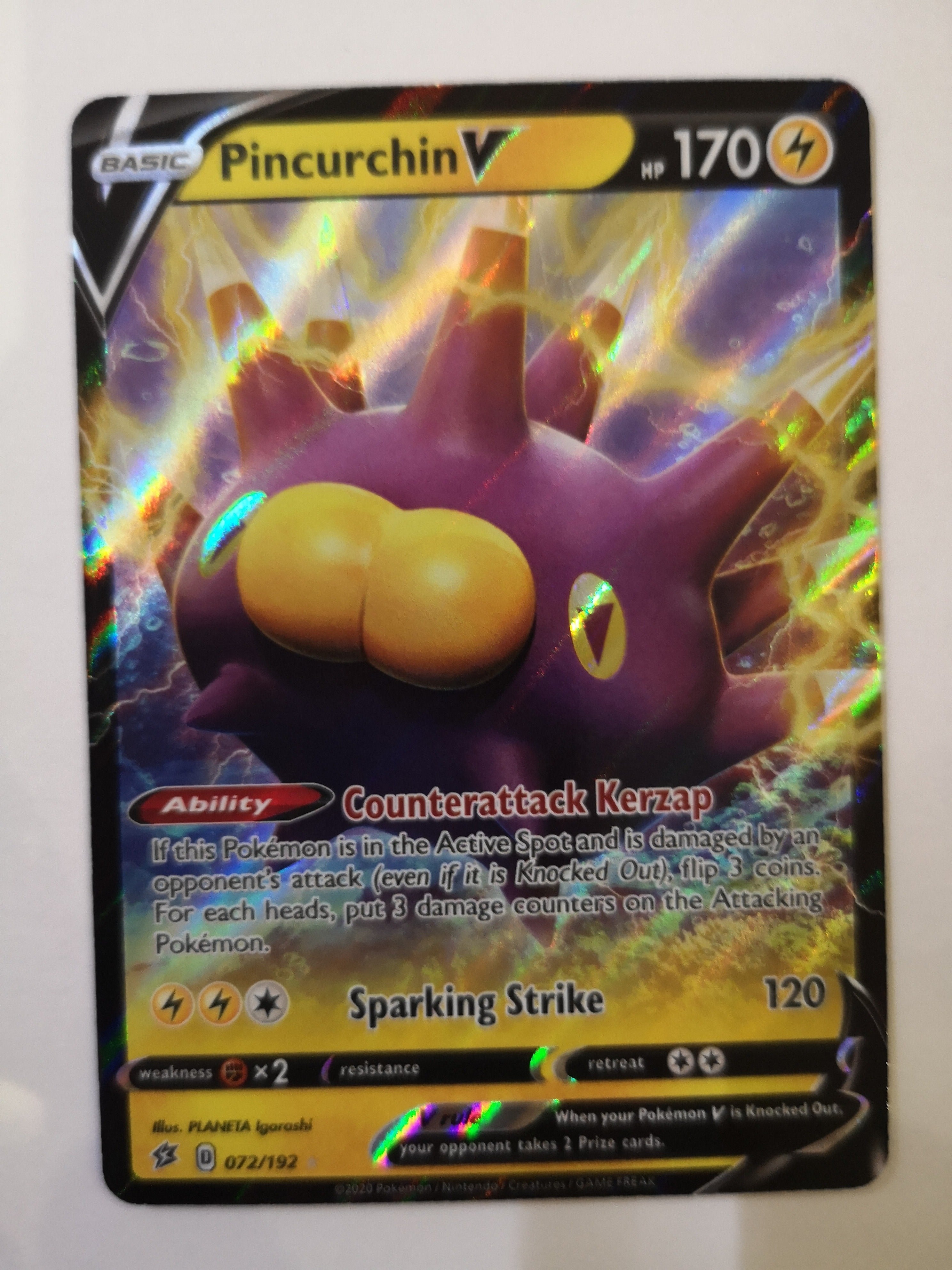 pincurchin pokemon card Pokemon Pincurchin V 072/192 – Unified Cards