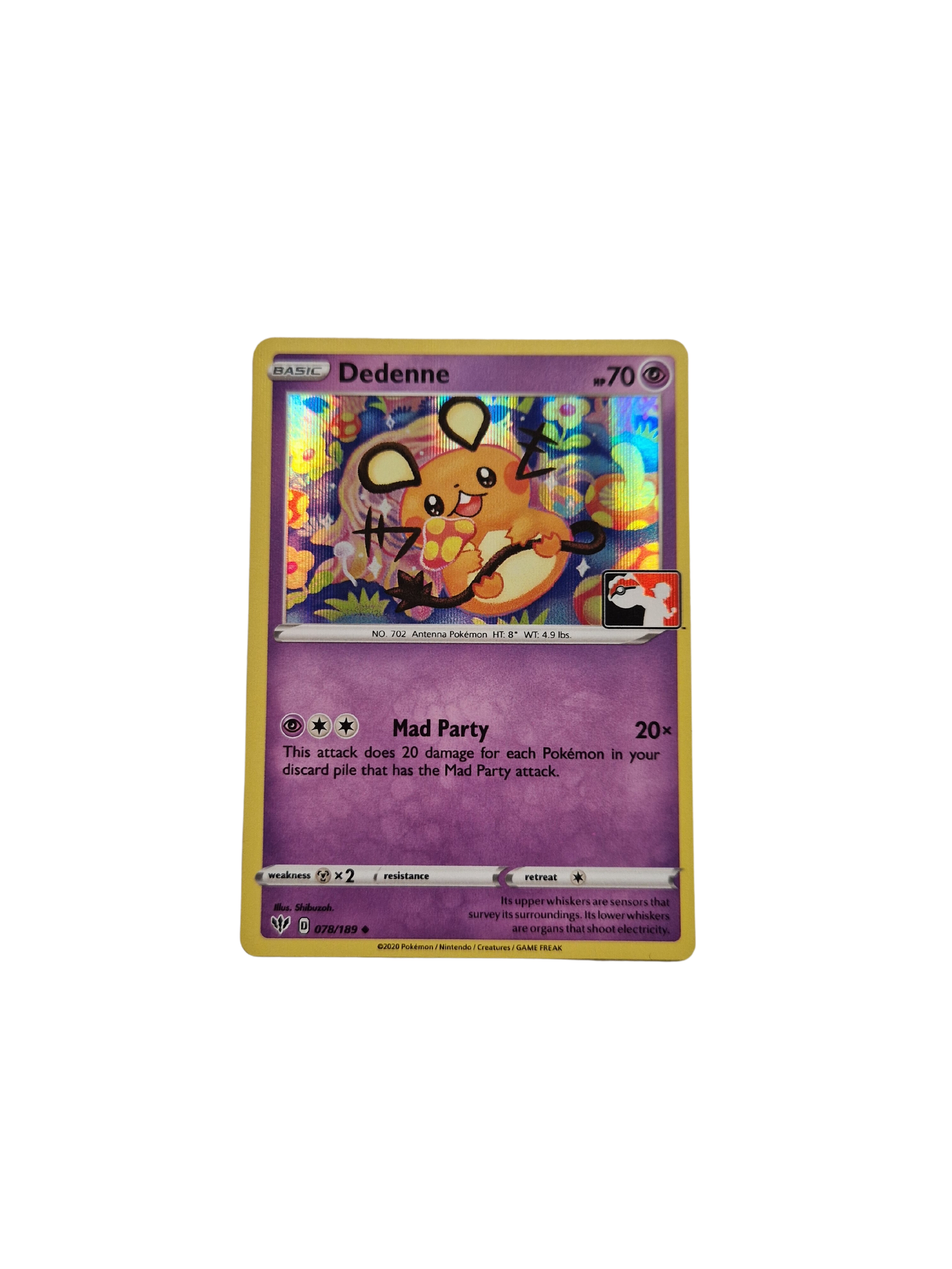 Pokemon Dedenne Prize Pack Series Holo 078/189
