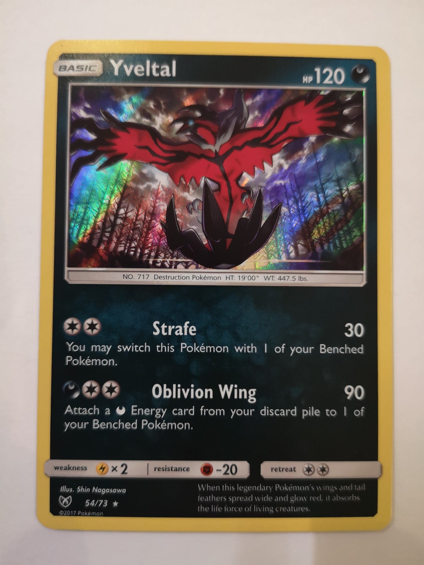 Pokemon Yveltal Holo 54/73