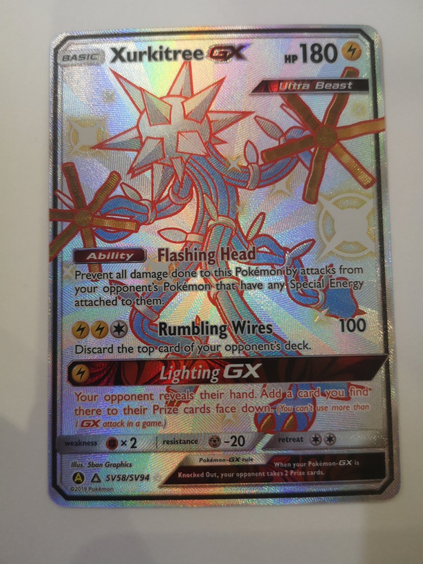 Pokemon Xurkitree GX SV58/SV94