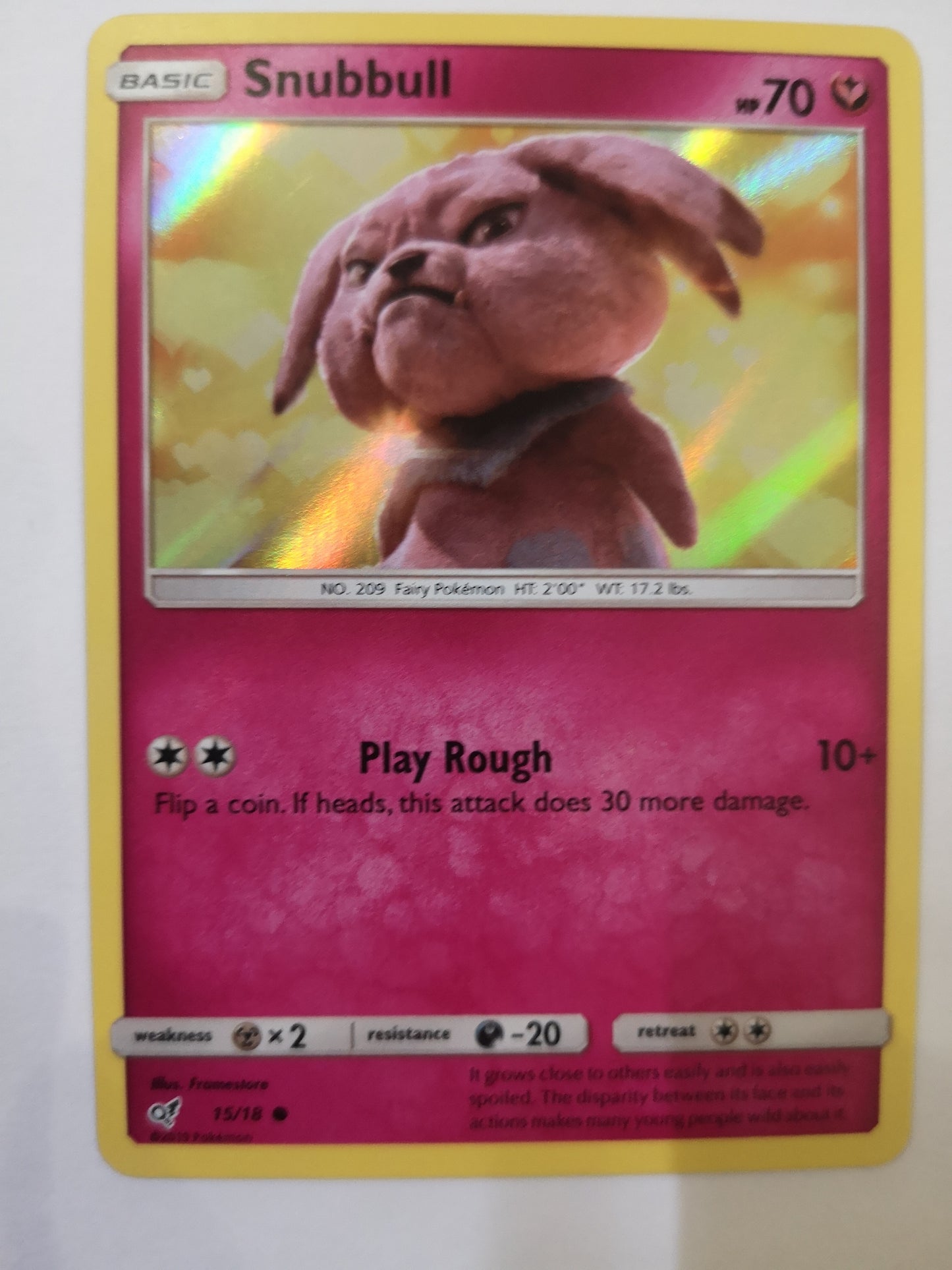 Pokemon Snubbull Holo 15/18