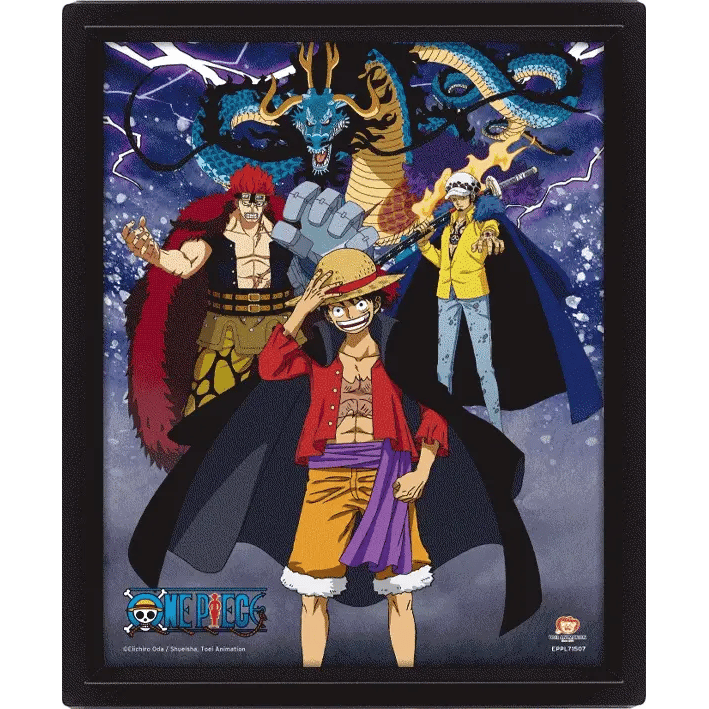 One Piece (Land of Wano) 10 x 8" Framed 3D Lenticular Poster