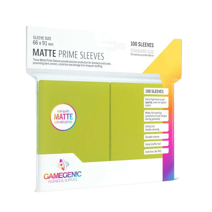 Gamegenic Matte Prime Sleeves - Lime (100)