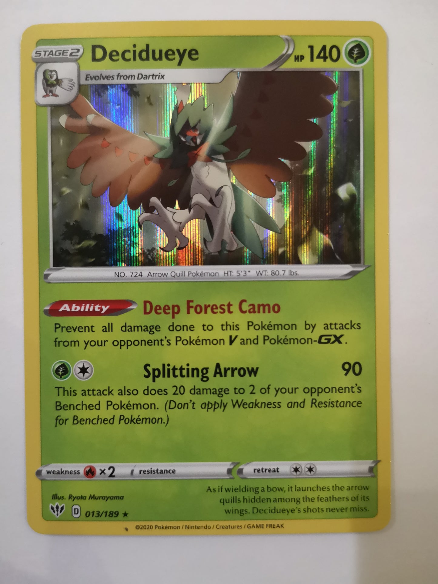 Pokemon Decidyeye Holo 013/189