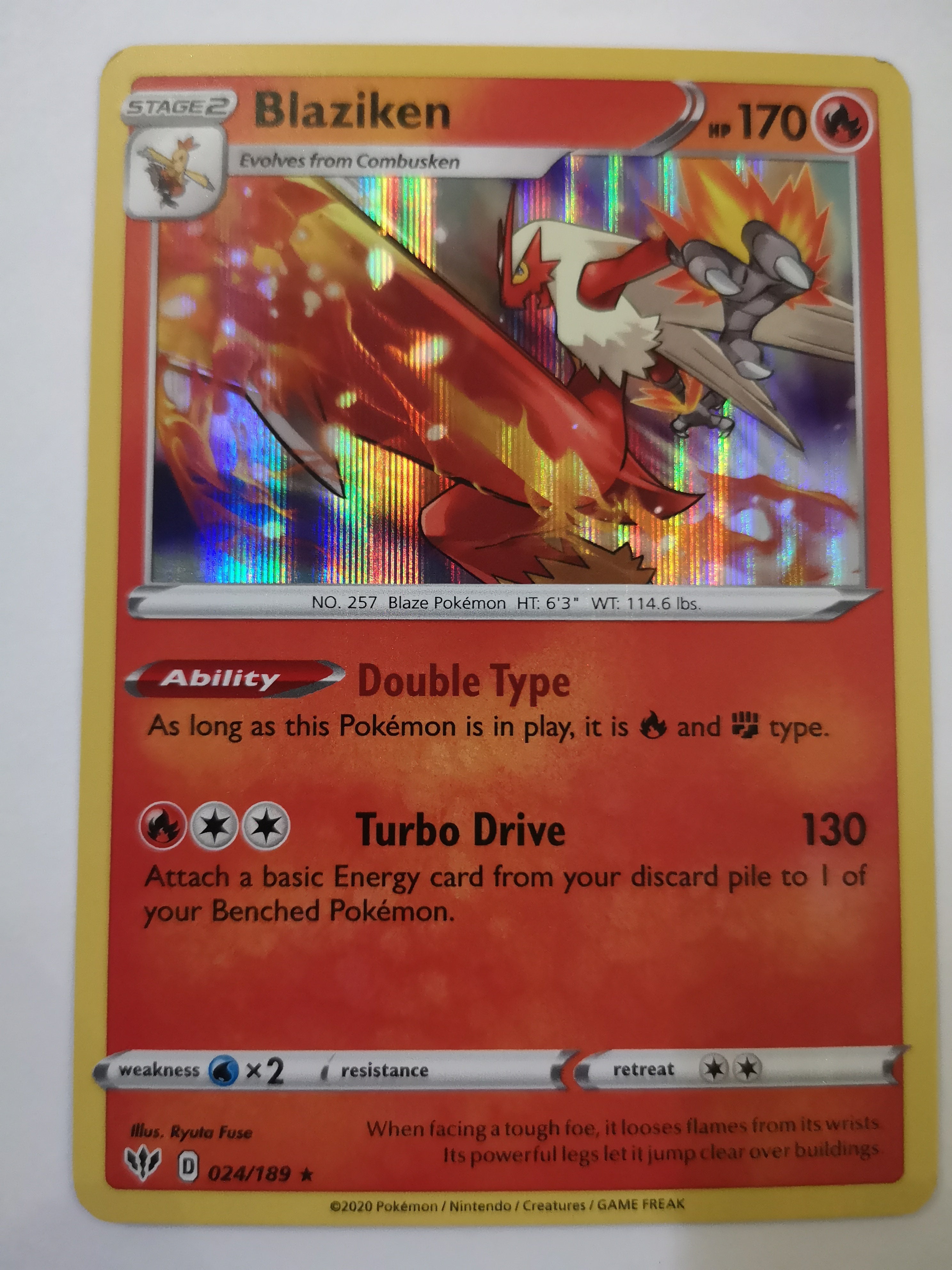 Pokemon Blaziken Holo 024/189 Unified Cards Pokemon Blaziken Holo 024/189 Unified Cards
