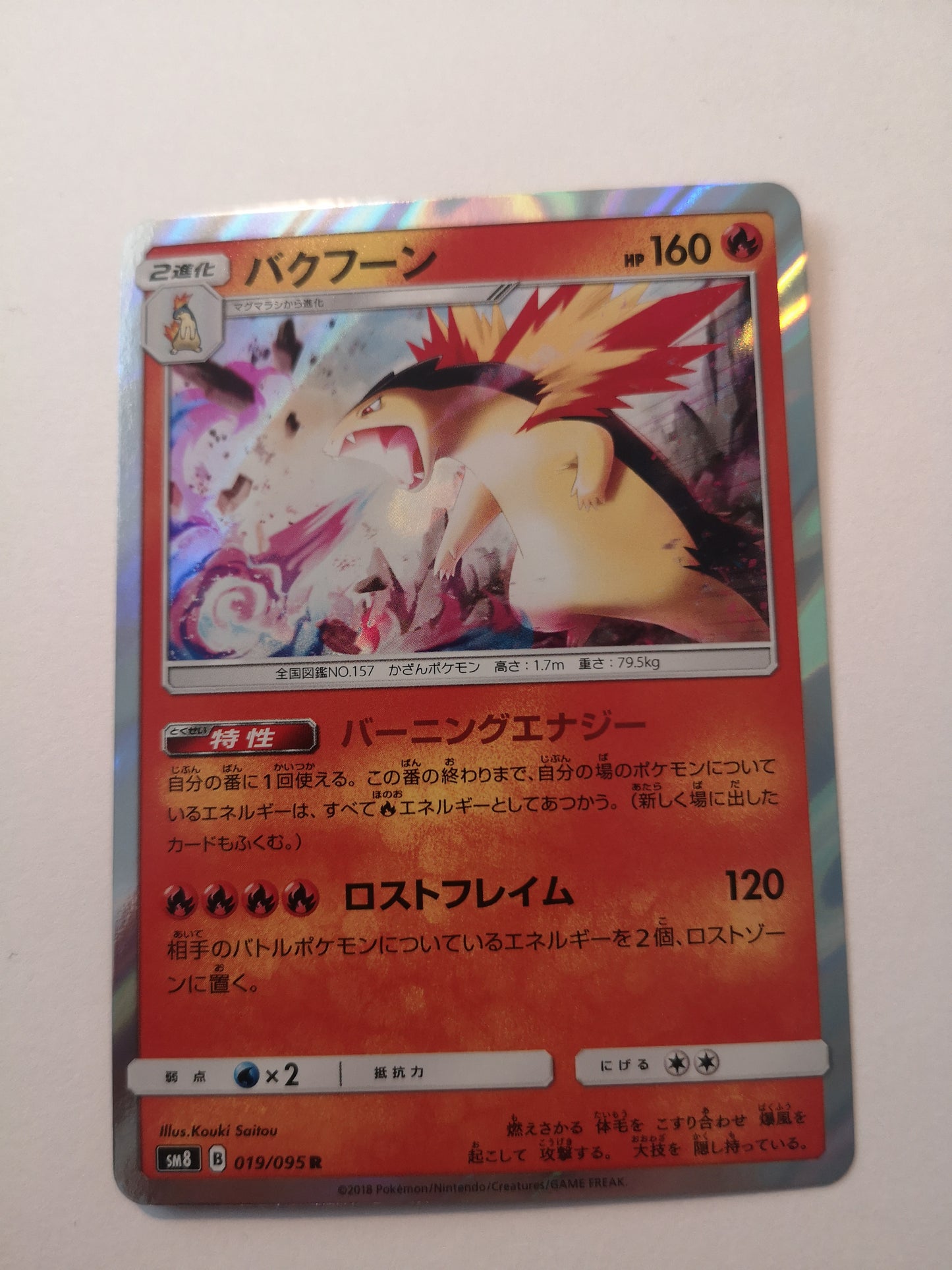 Pokemon Typhlosion Holo (Japanese) 019/095