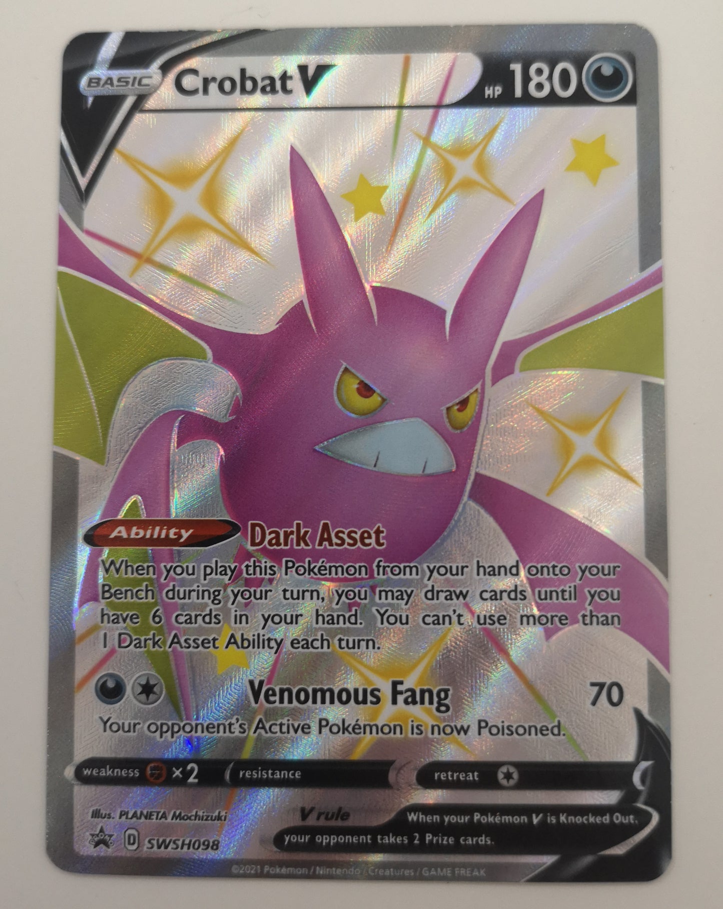 Pokemon Crobat V Full Art Promo SWSH098