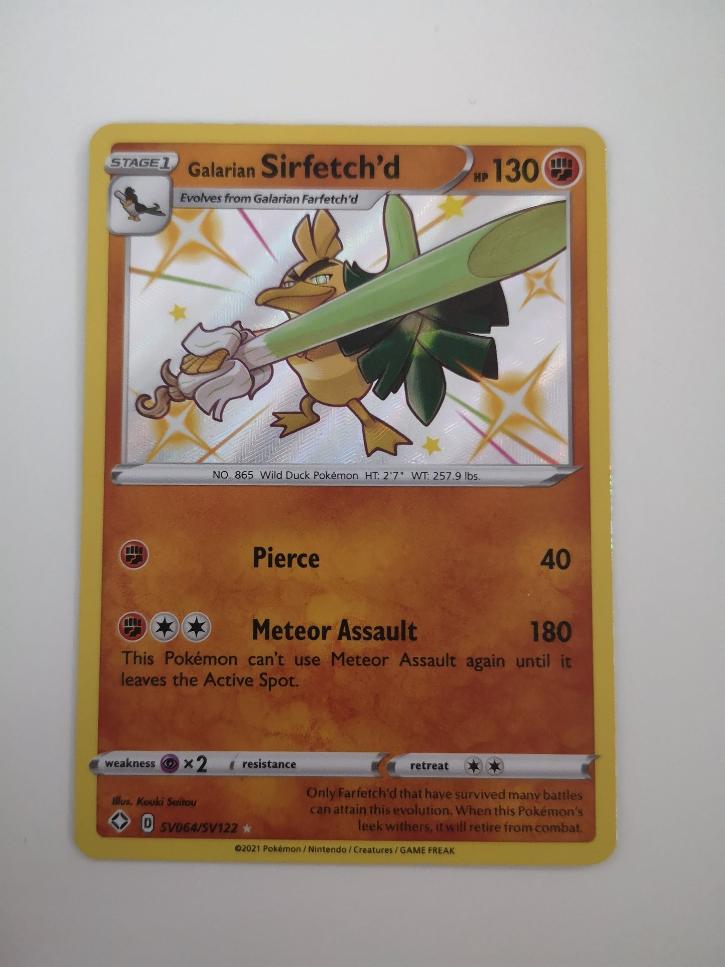 Pokemon Galarian Sirfetch'd SV064/SV122
