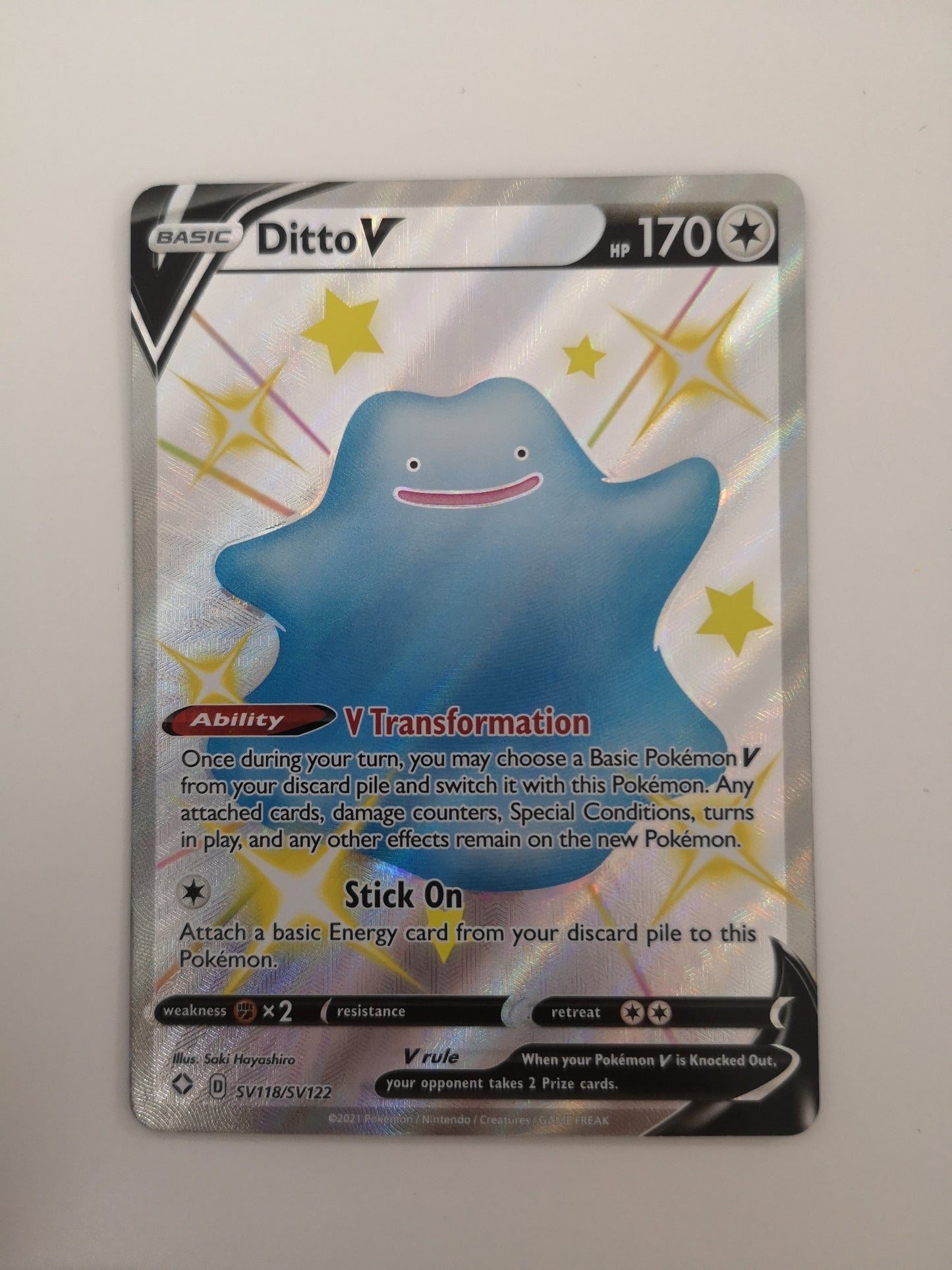 Pokemon Ditto V SV118/SV122