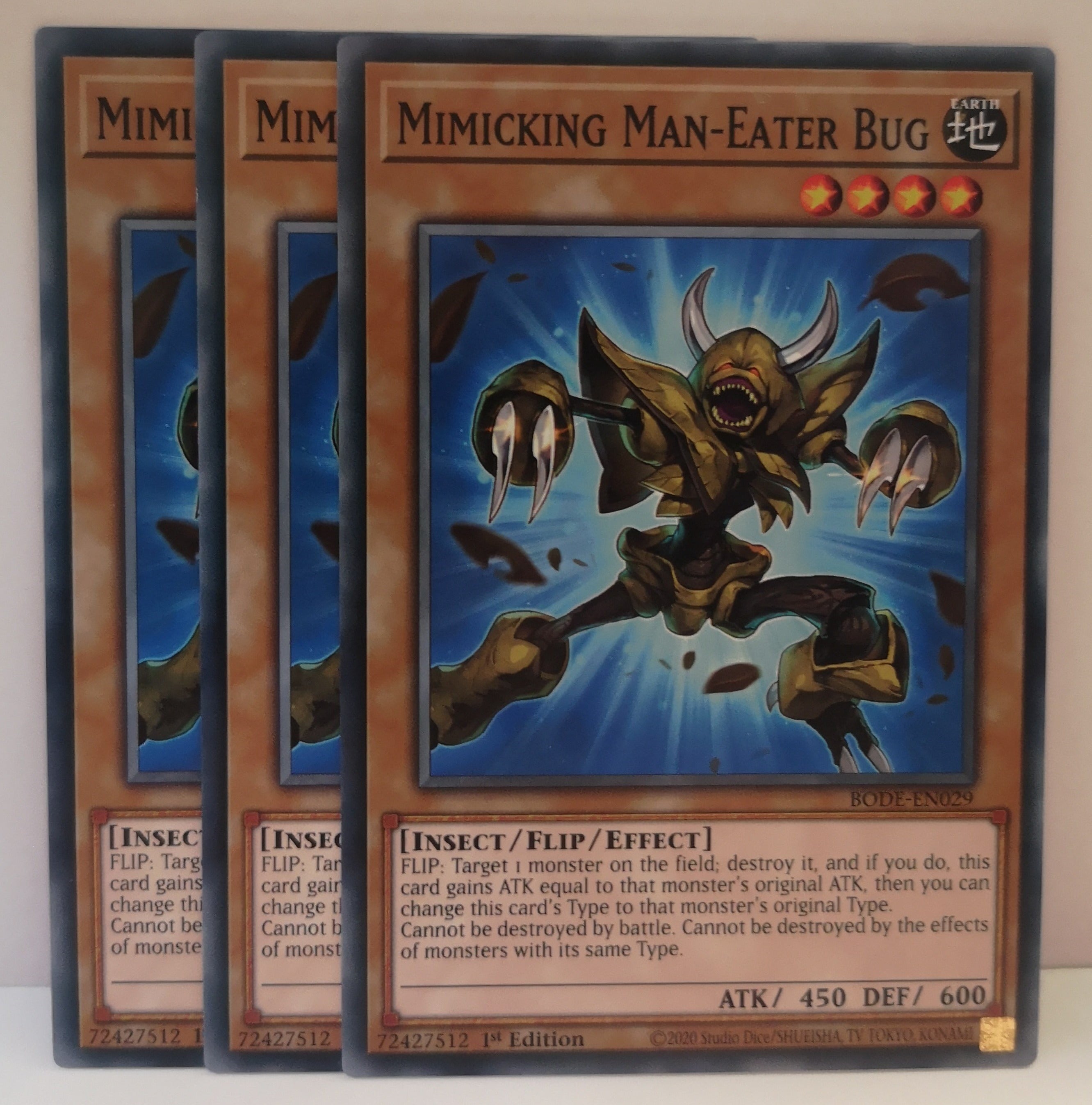 yugioh card man eater bug Yu-Gi-Oh! Mimicking Man-Eater Bug Playset BODE-EN029 – Unified Cards