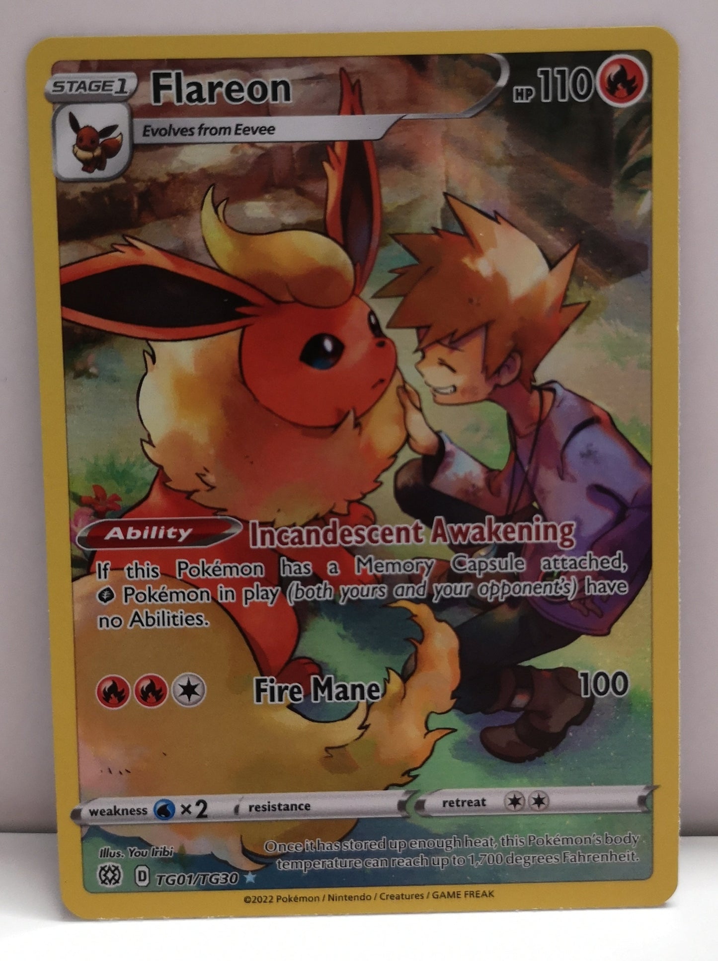 Pokemon Flareon Character Rare TG01/TG30