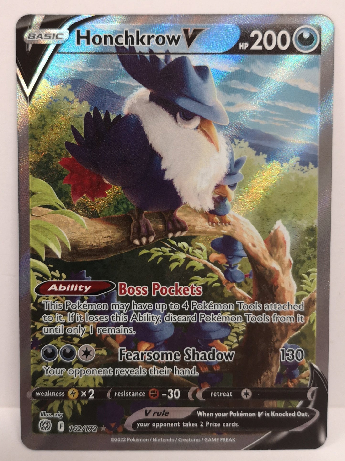 Pokemon Honchkrow V 162/172
