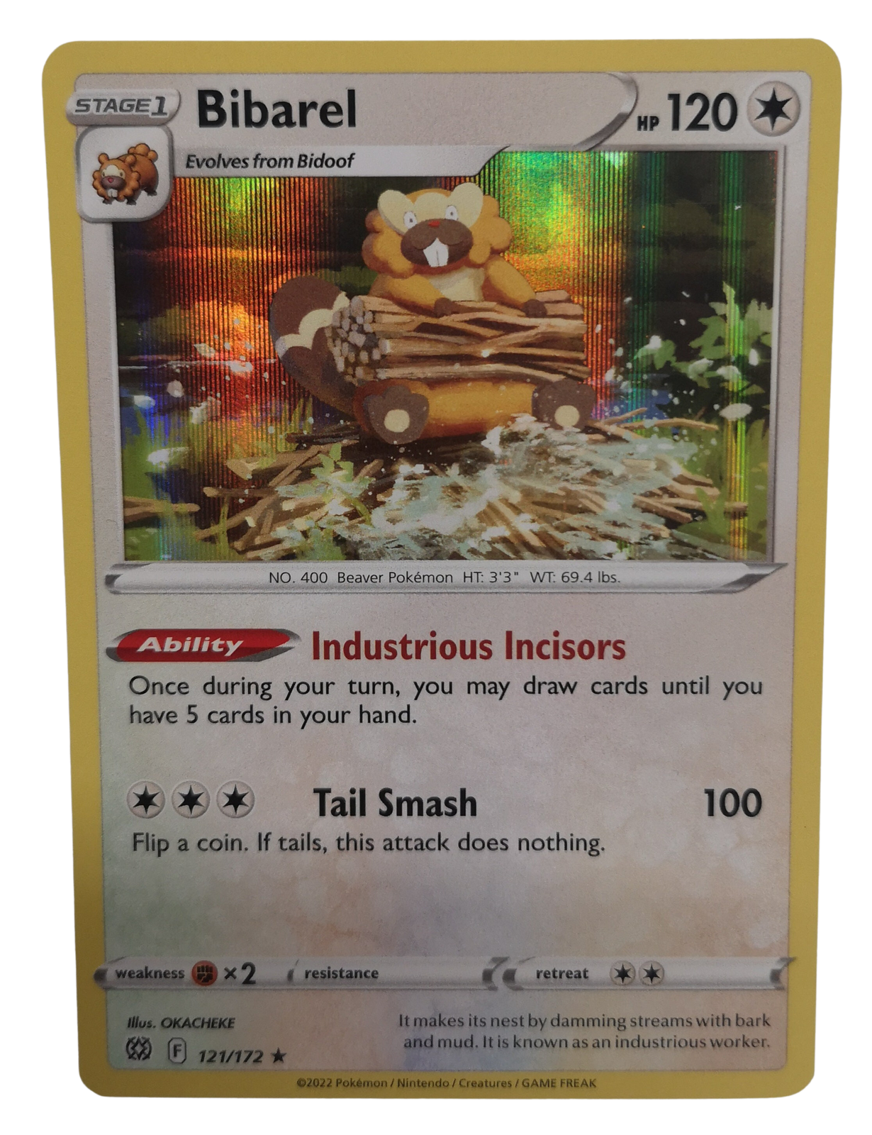Pokemon Bibarel Holo 121/172