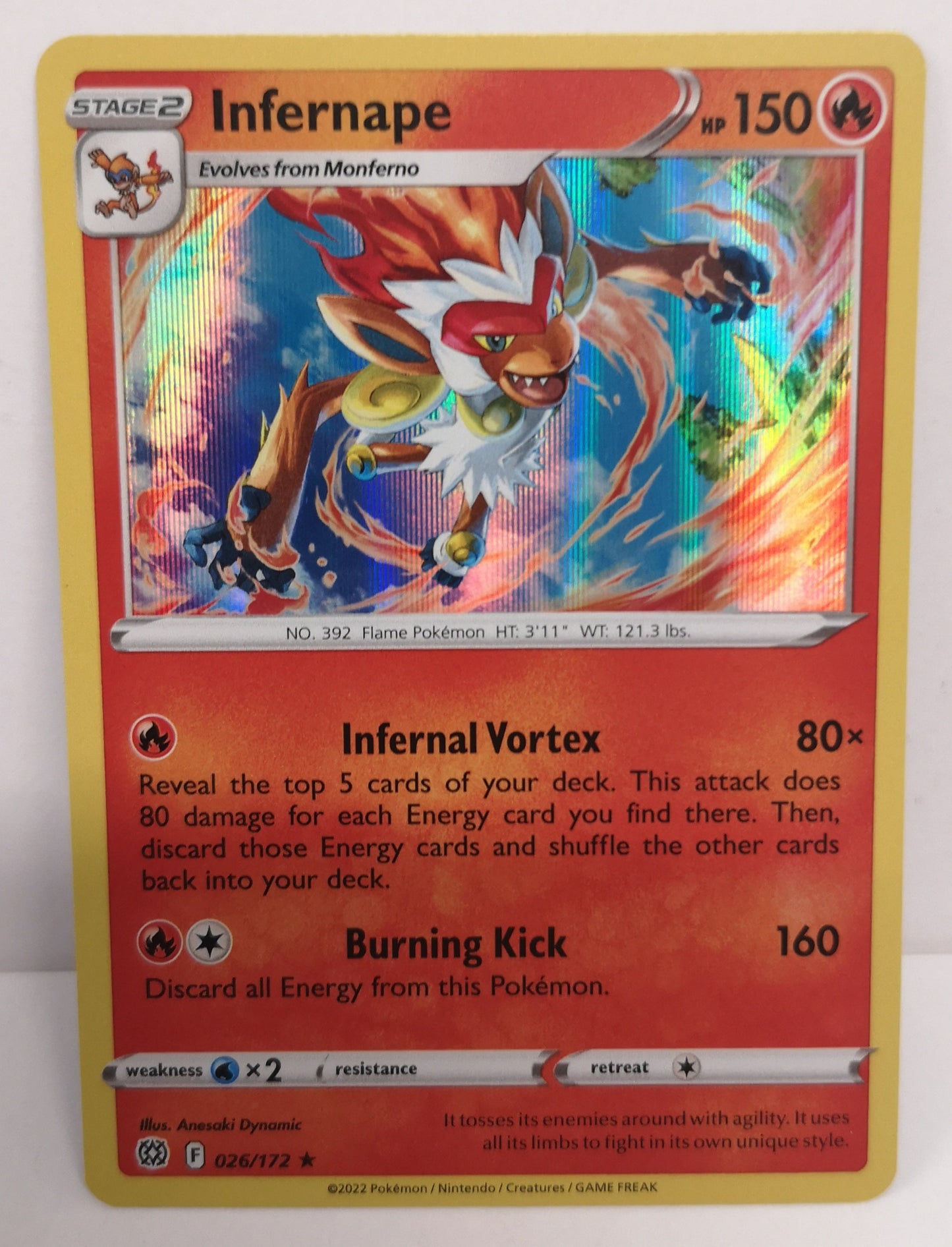 Pokemon Infernape Holo 026/172