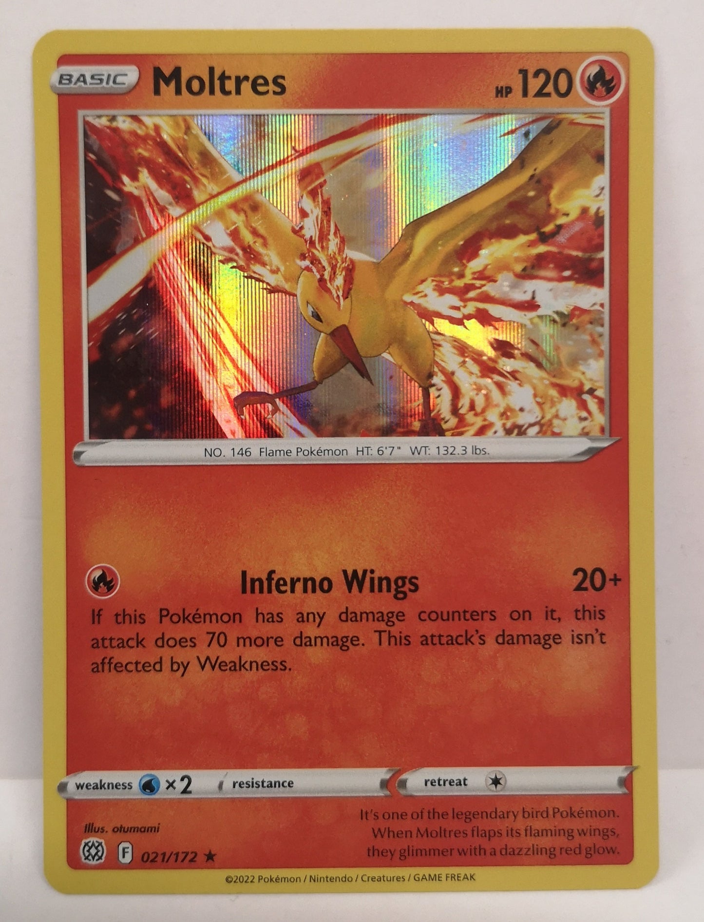 Pokemon Moltres Holo 021/172