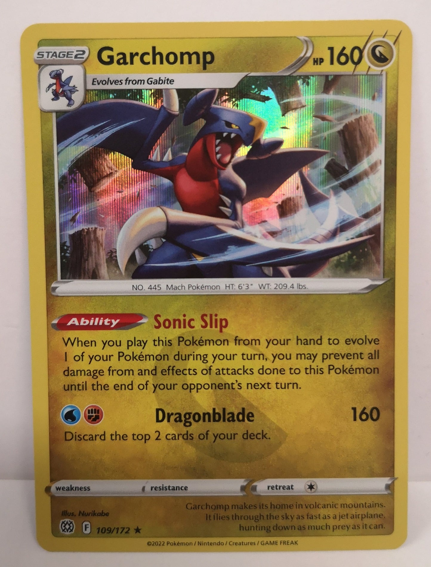 Pokemon Garchomp Holo 109/172