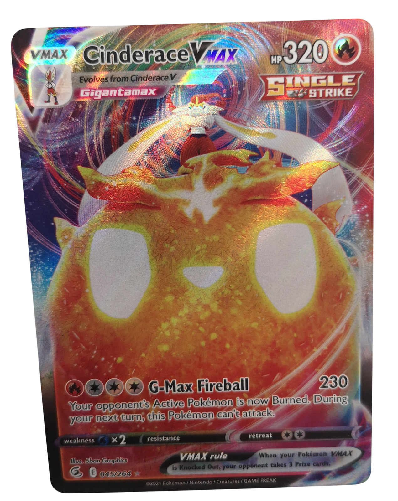Pokemon Cinderace Vmax 045/264