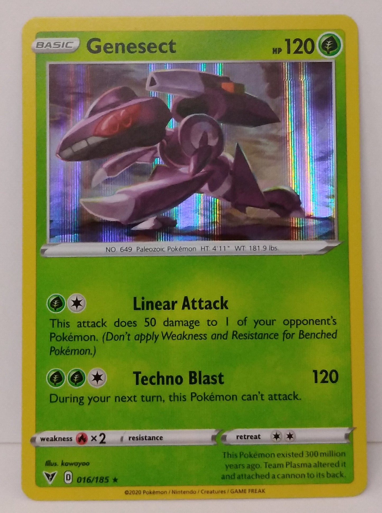 Pokemon Genesect Holo 016/185