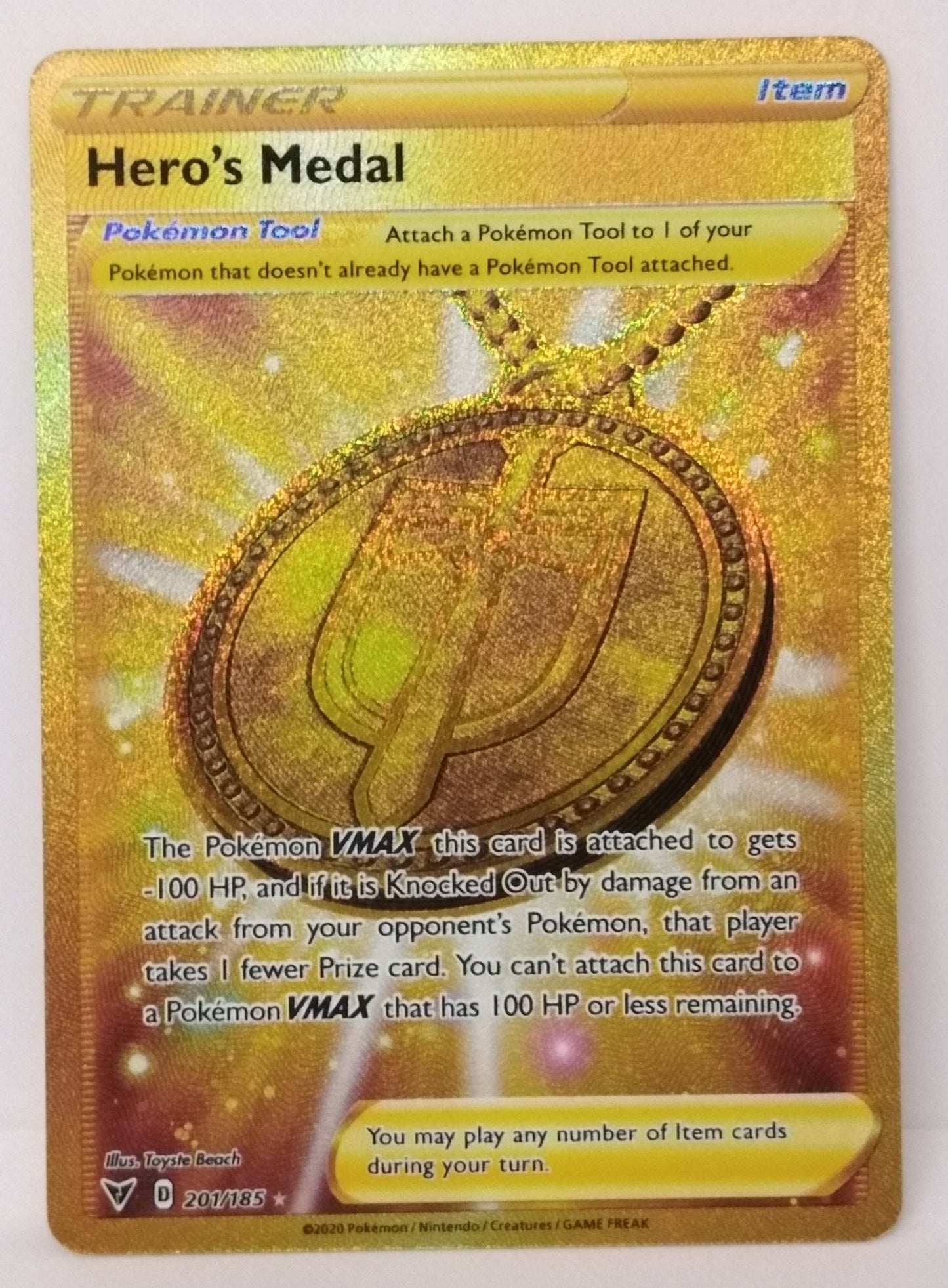 Pokemon Hero's Medal 201/185