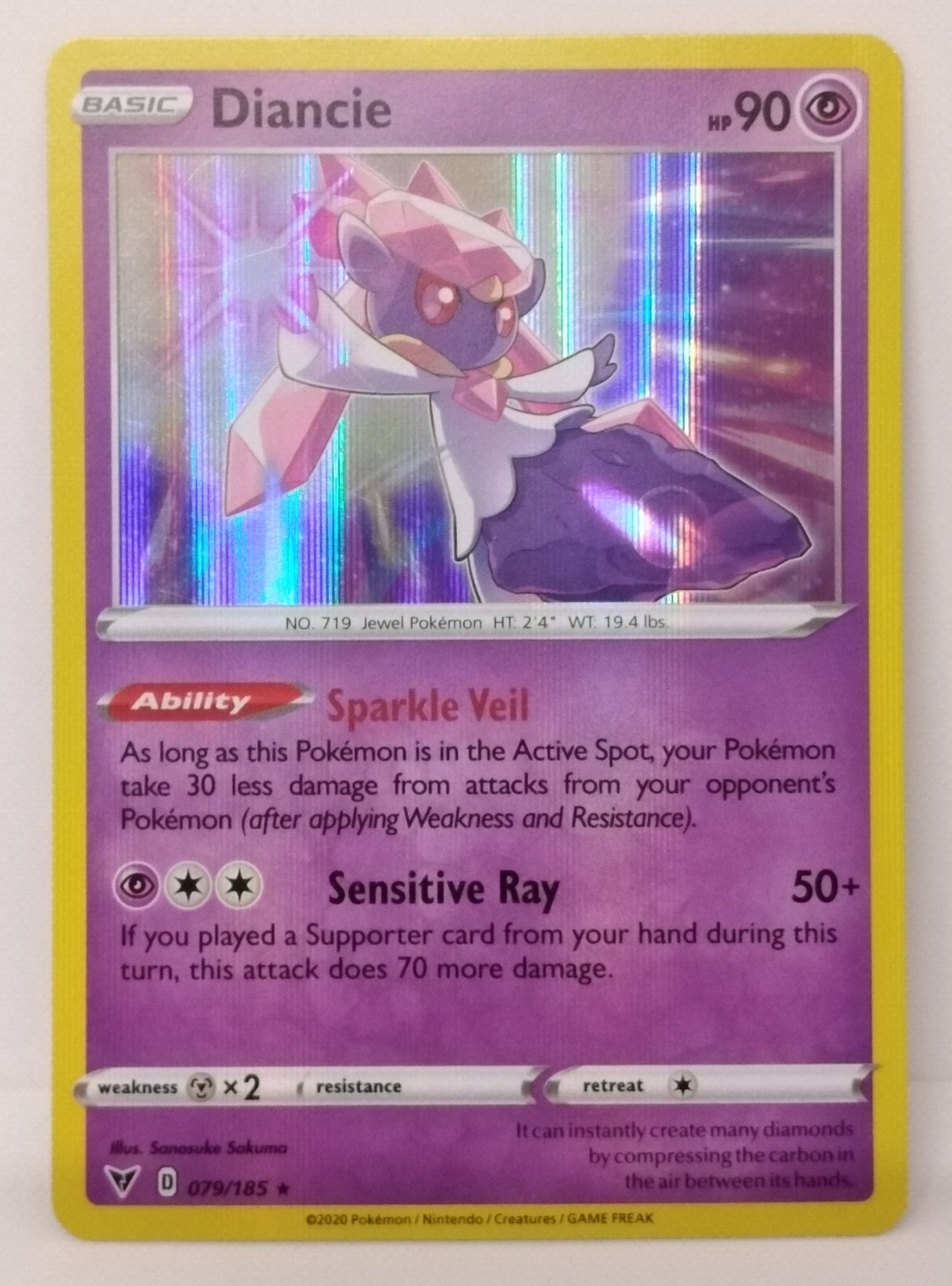 Pokemon Diancie Holo 079/185