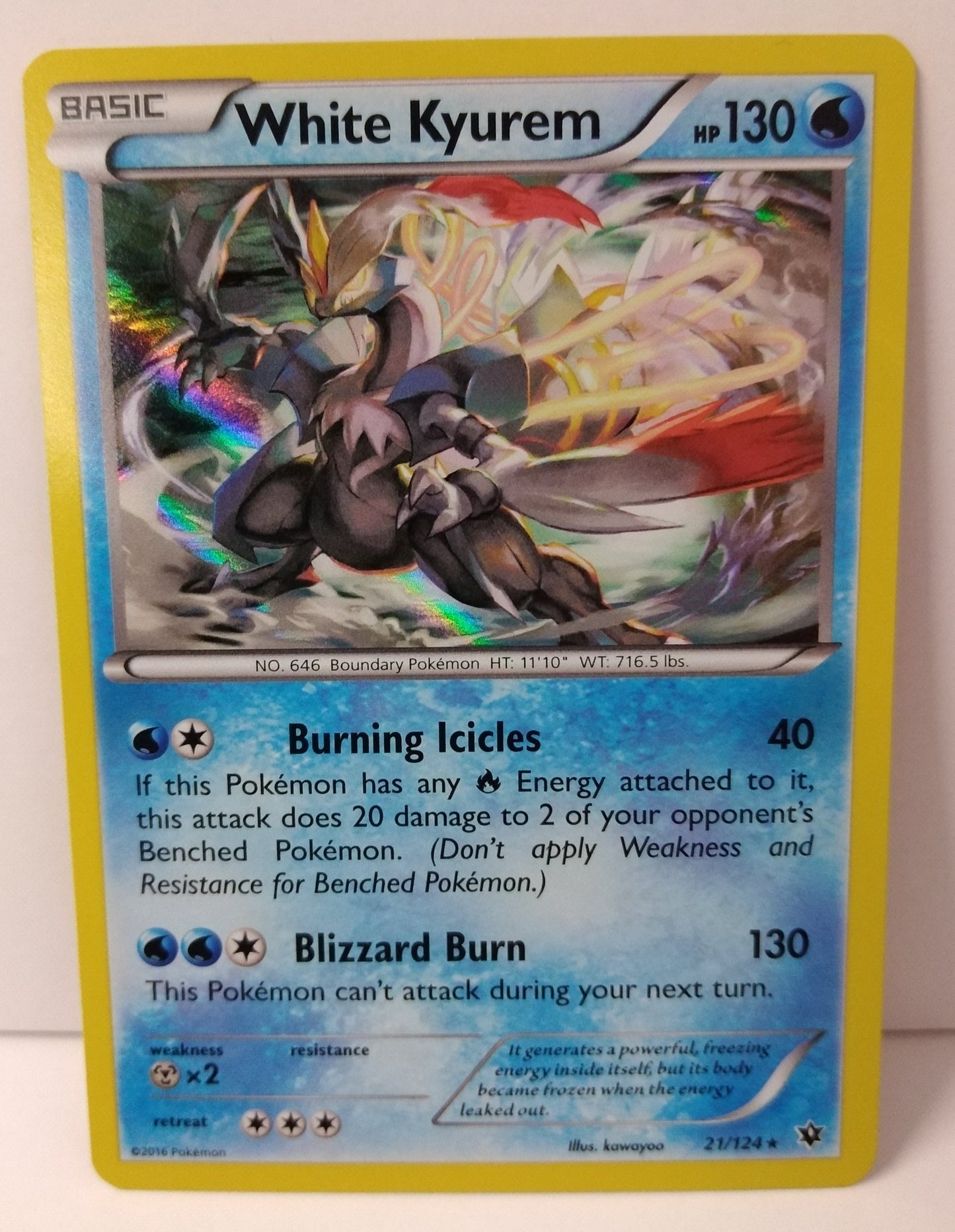 Pokemon White Kyurem Holo 21/124