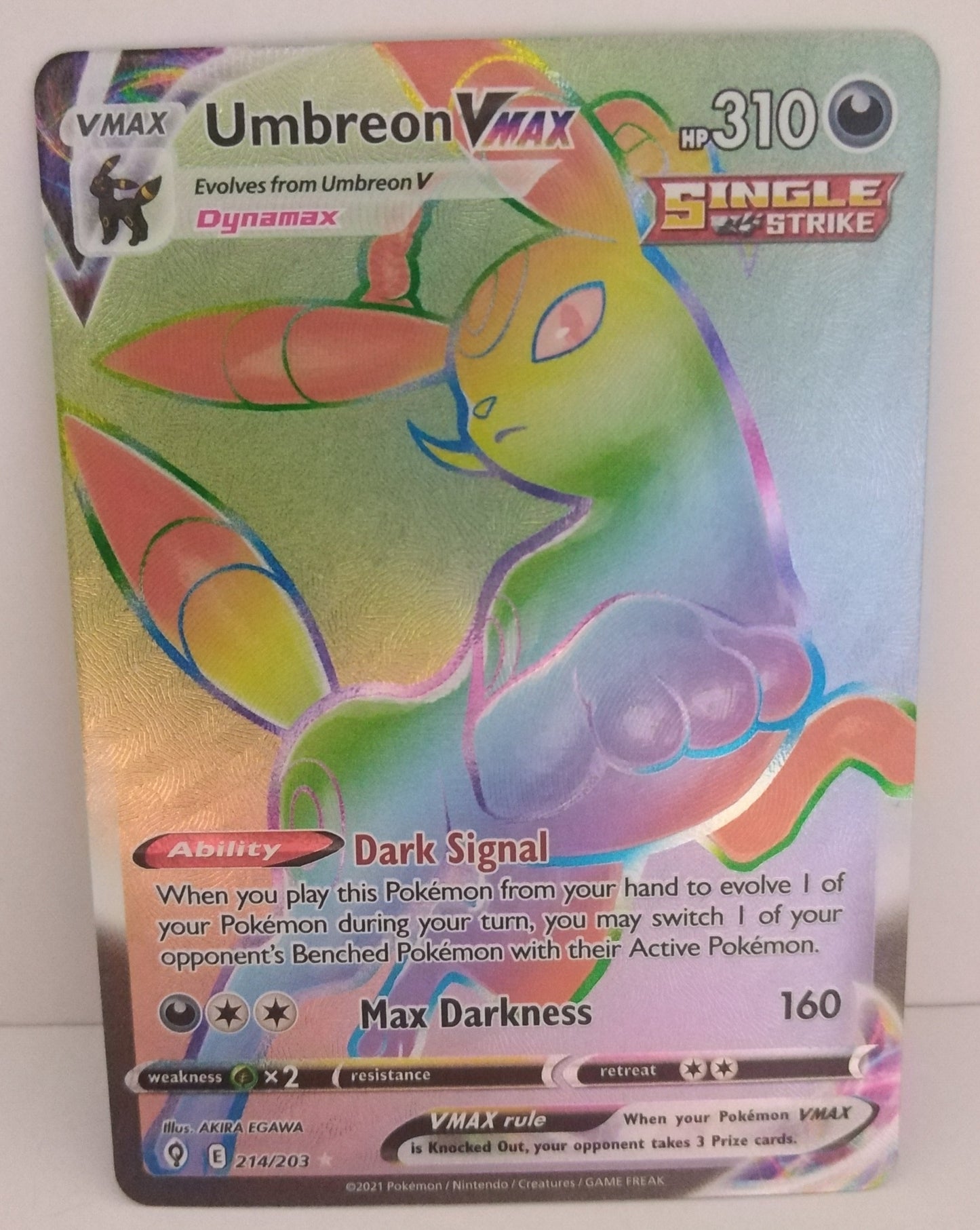 Pokemon Umbreon Vmax 214/203