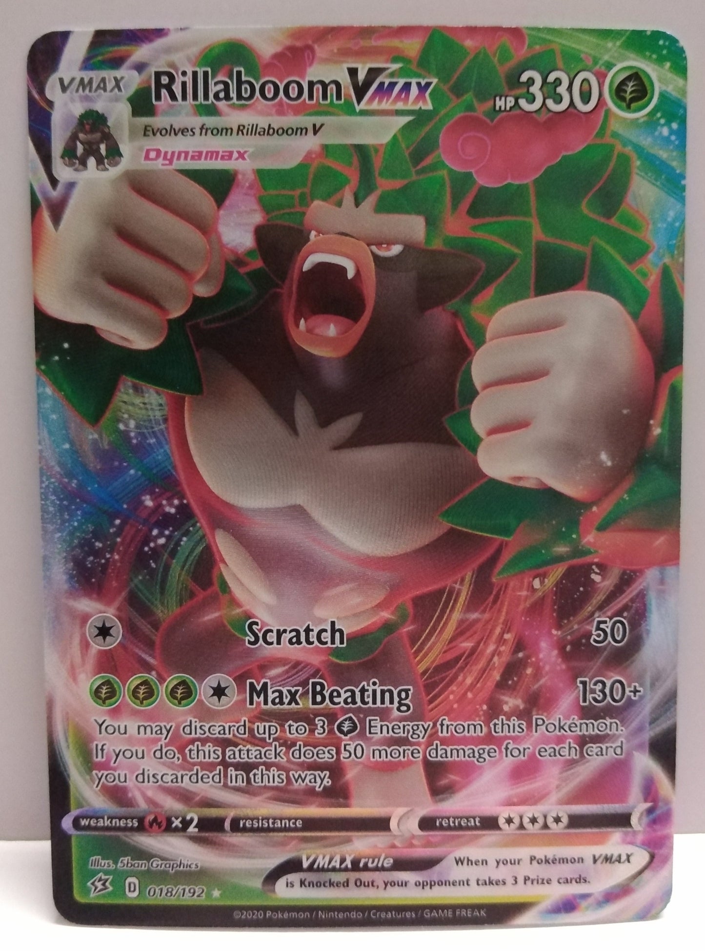 Pokemon Rillaboom Vmax 018/192