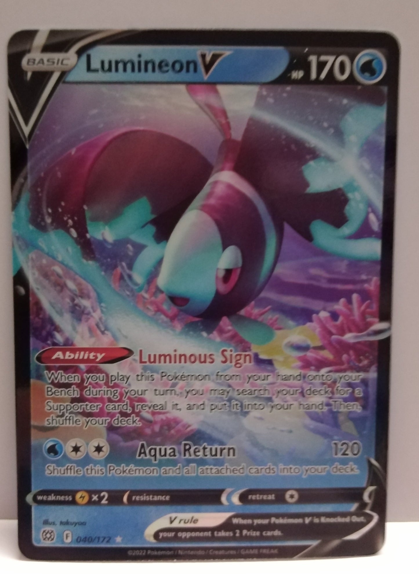 Pokemon Lumineon V 040/172