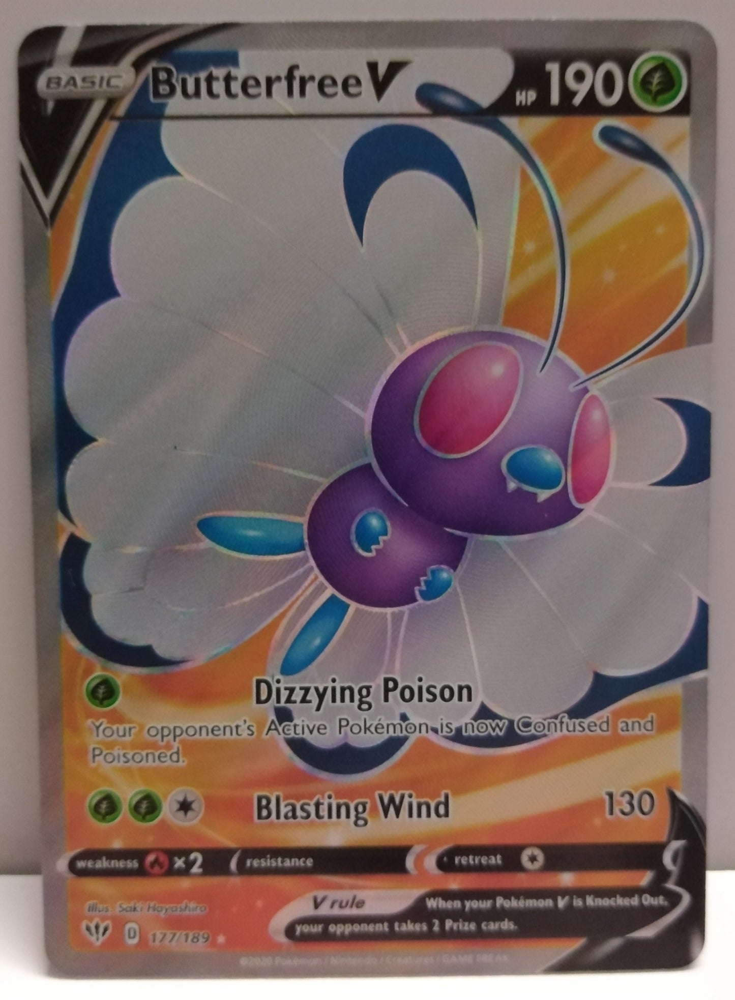 Pokemon Butterfree V Full Art 177/189