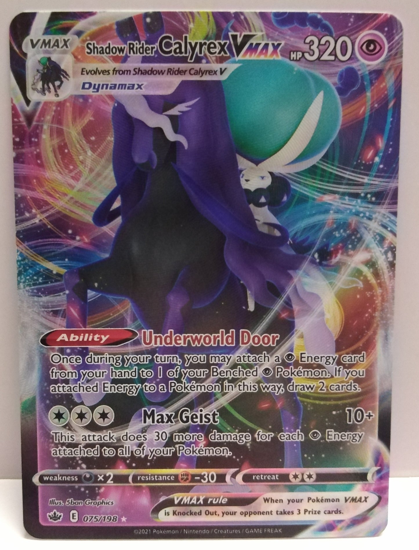 Pokemon Shadow Rider Calyrex Vmax 075/198