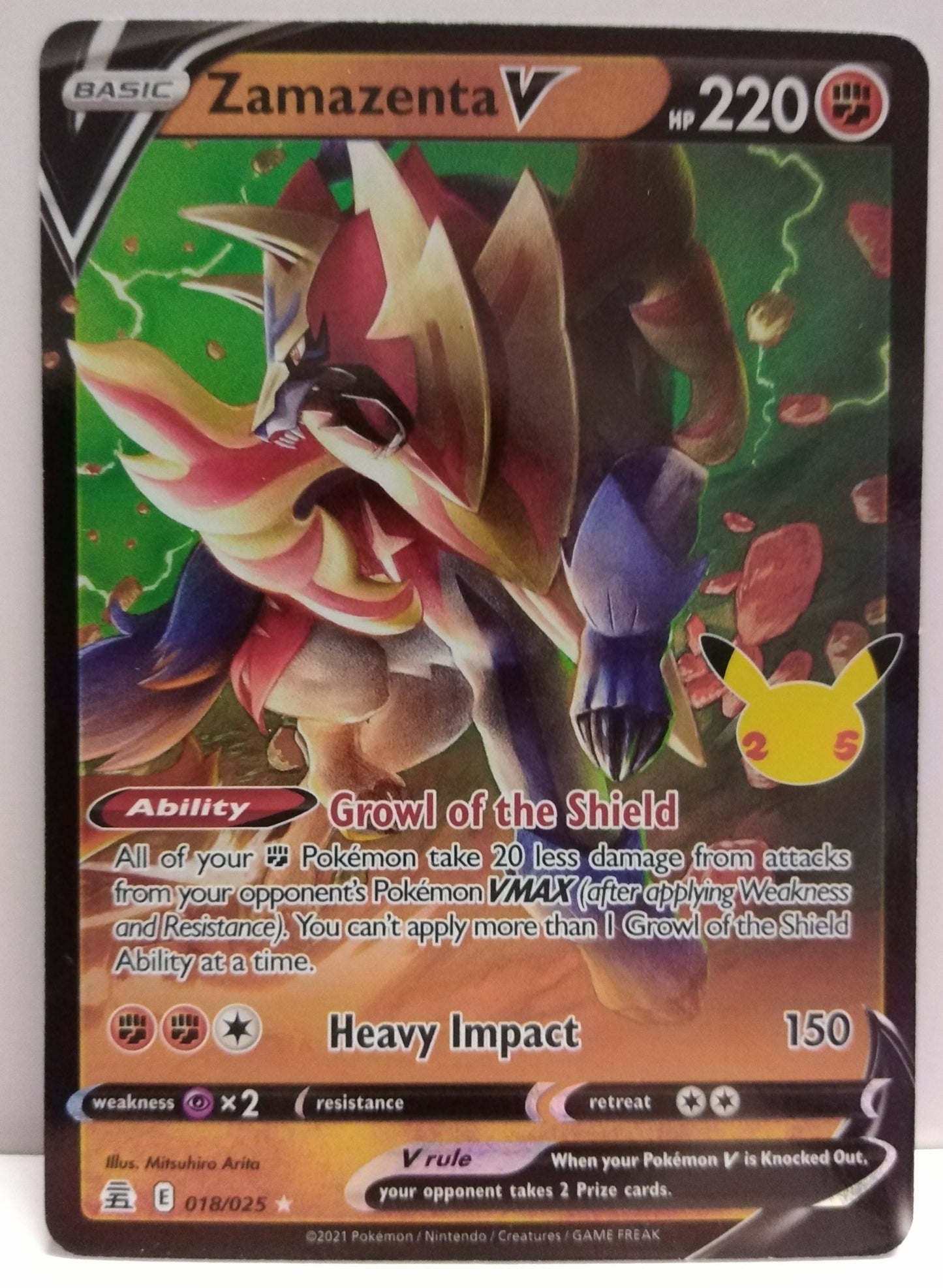 Pokemon Zamazenta V 018/025