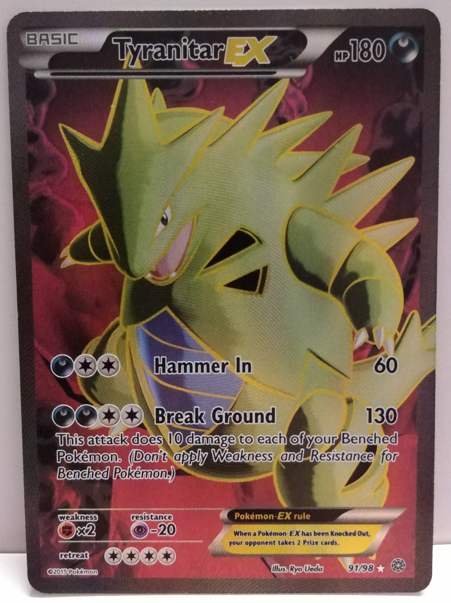 Pokemon Tyranitar EX 91/98