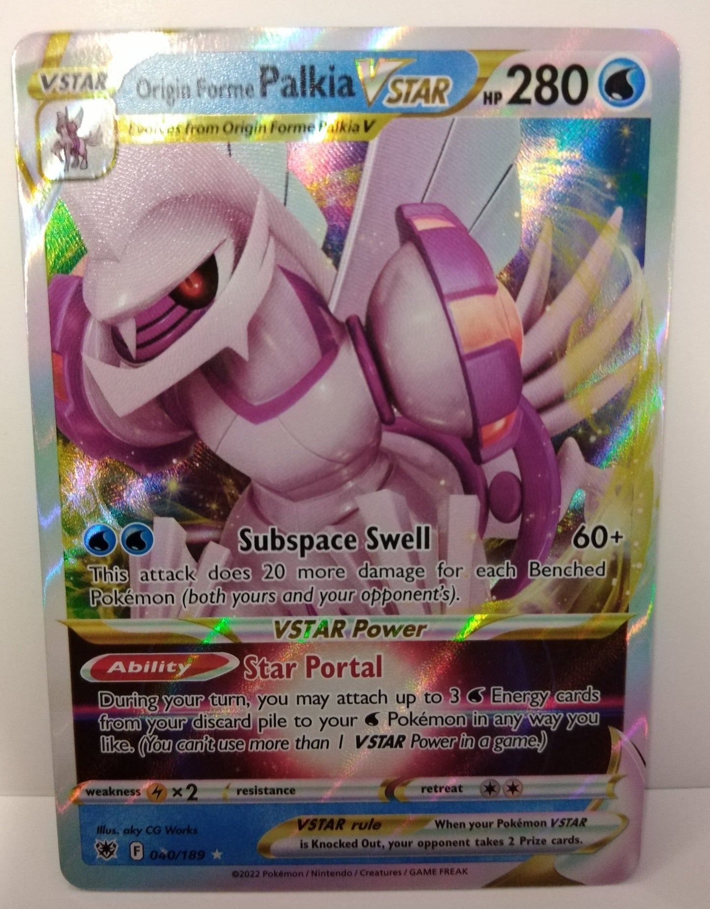 Pokemon Origin Forme Palkia Vstar 040/189