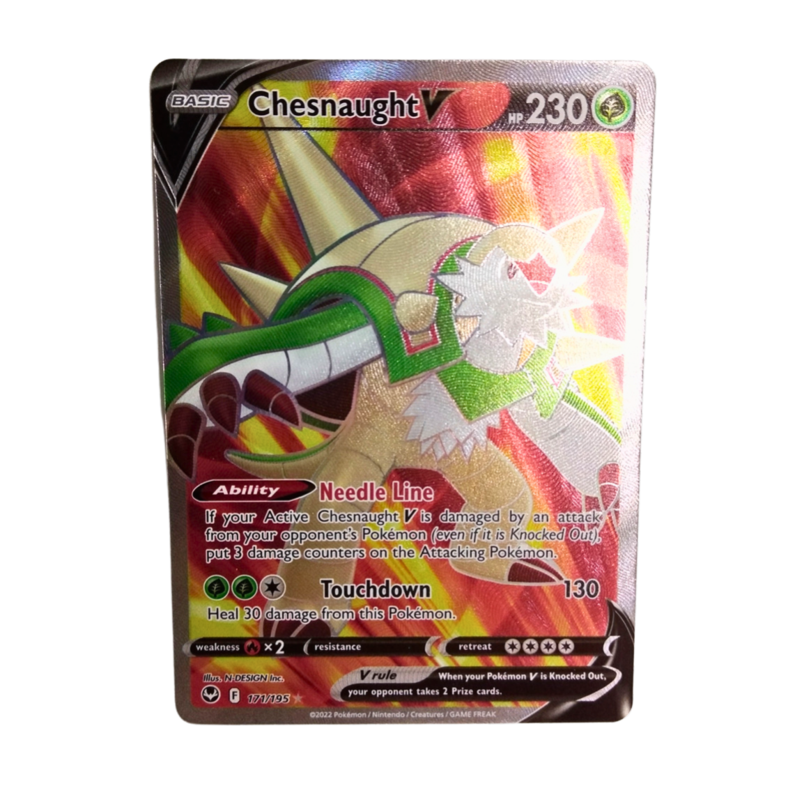 Pokemon Chesnaught V 171/195 Unified Cards Pokemon Chesnaught V 171/195 Unified Cards