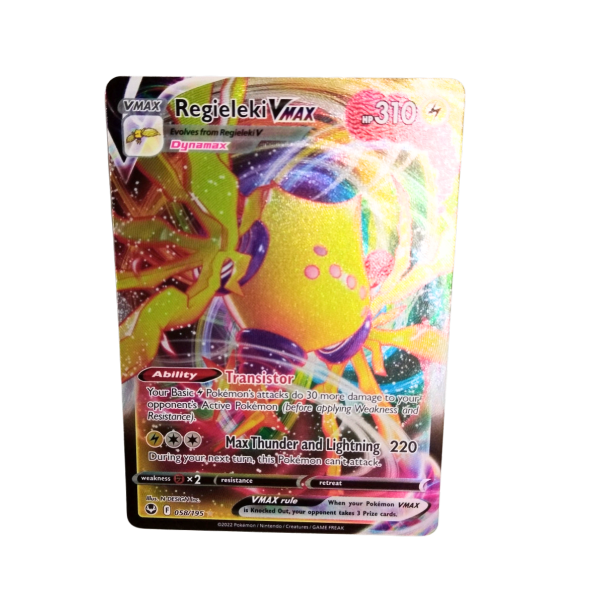 Pokemon Regieleki Vmax 058/195 Unified Cards Pokemon Regieleki Vmax 058/195 Unified Cards