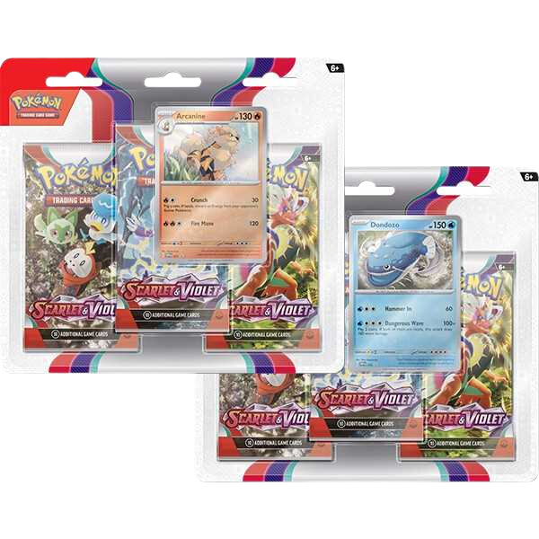 Pokémon TCG: Scarlet & Violet 3-Pack Booster Display