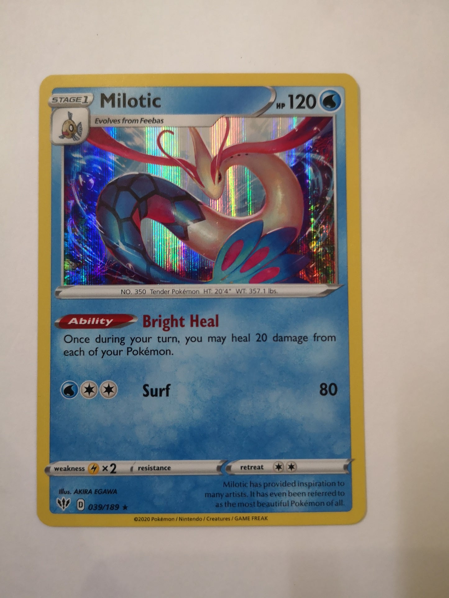 Pokemon Milotic Holo 039/189