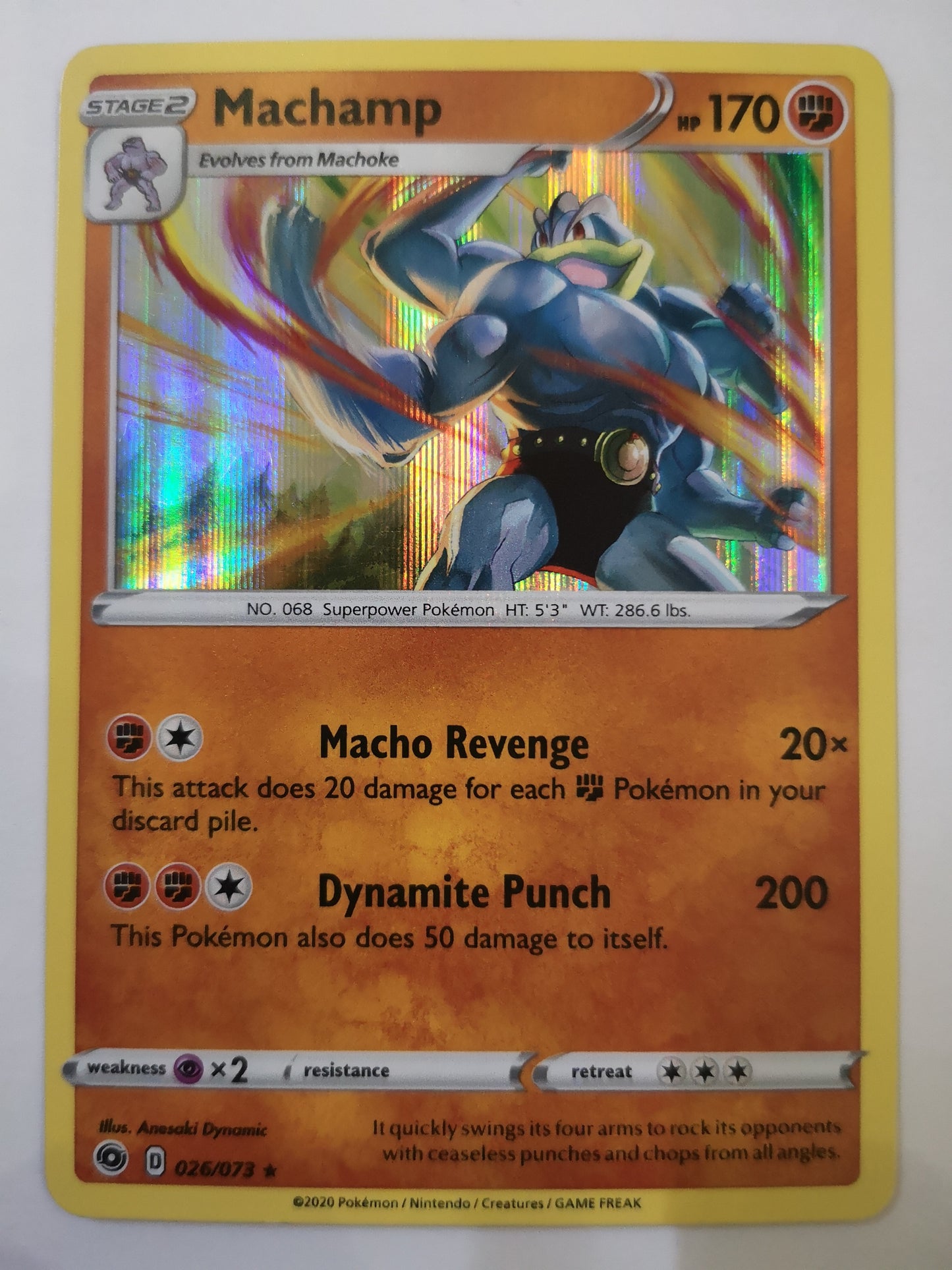 Pokemon Machamp Holo 026/073
