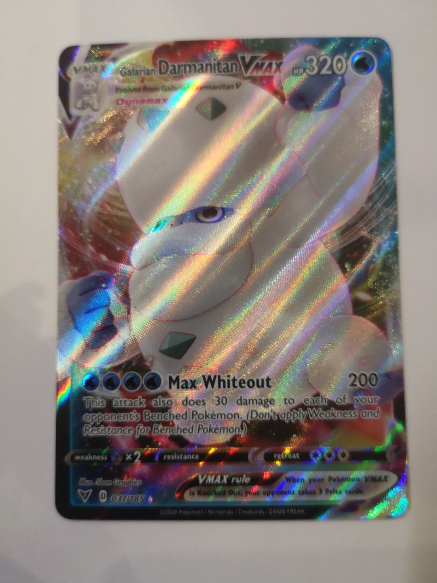 Pokemon Galarian Darmantian VMAX 037/185