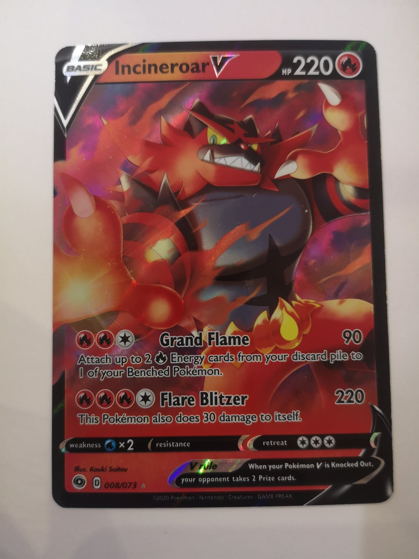Pokemon Incineroar V 008/073