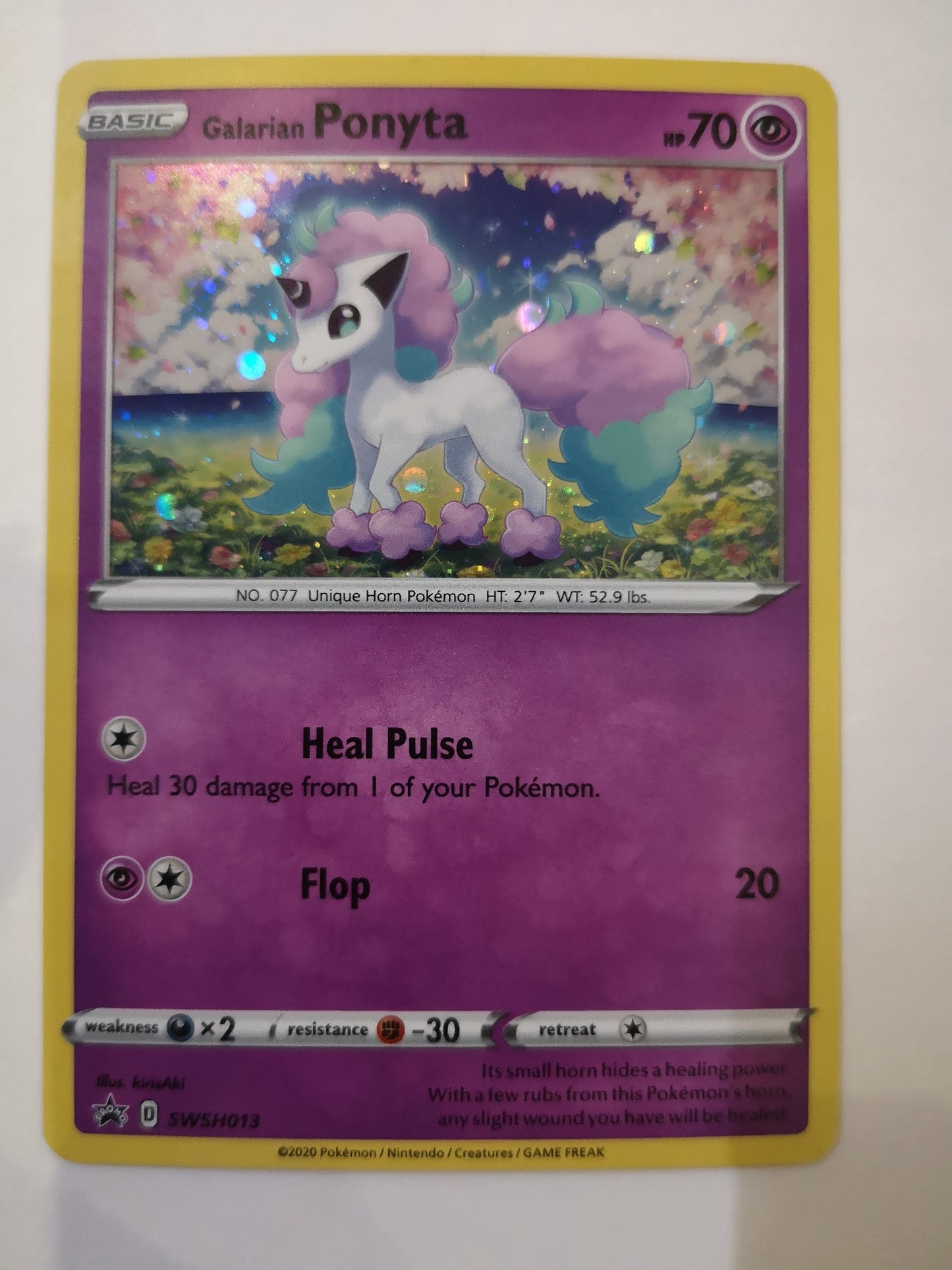 Pokemon Galarian Ponyta Holo SWSH013