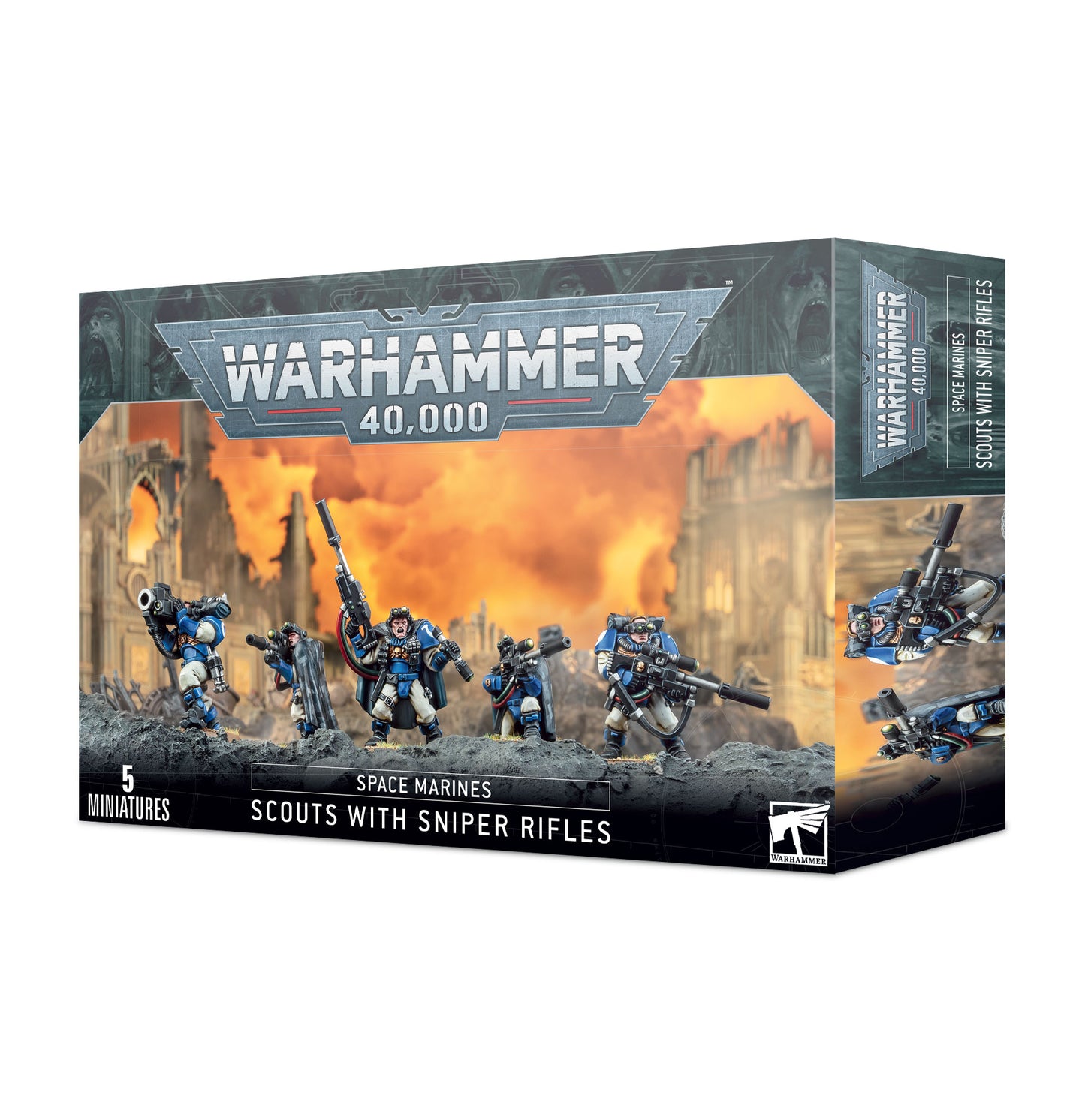 Warhammer 40,000 Space Marines Scouts With Sniper Rifles