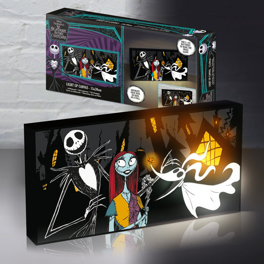 NIGHTMARE BEFORE CHRISTMAS (HALLOWEEN NIGHT) LETTERBOX LIGHT UP CANVAS