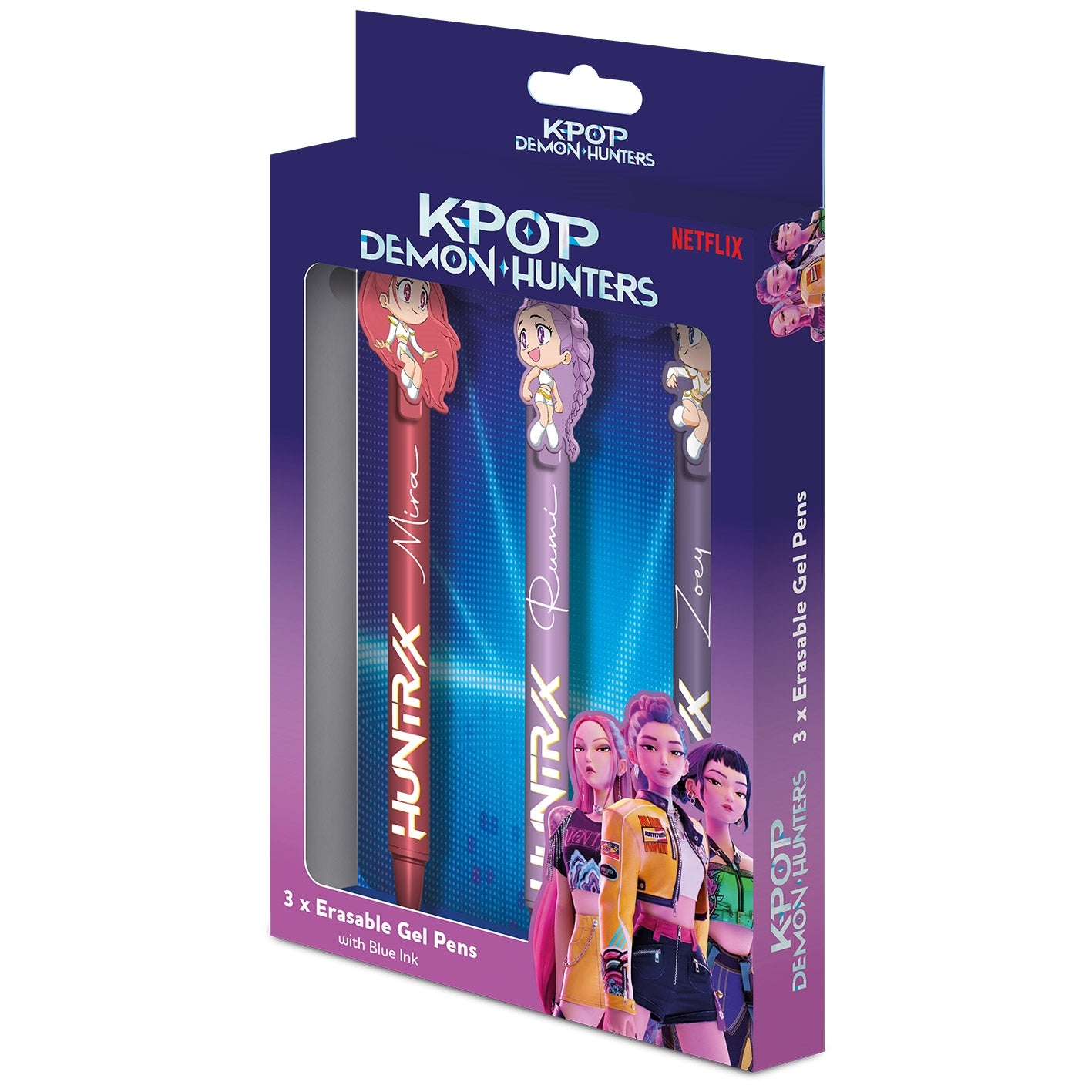 K-POP DEMON HUNTERS (CHIBI) 3PK ERASABLE GEL PENS