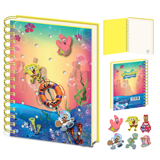 SPONGEBOB (ABSORBED) SILICONE NOTEBOOK WITH CHARMS