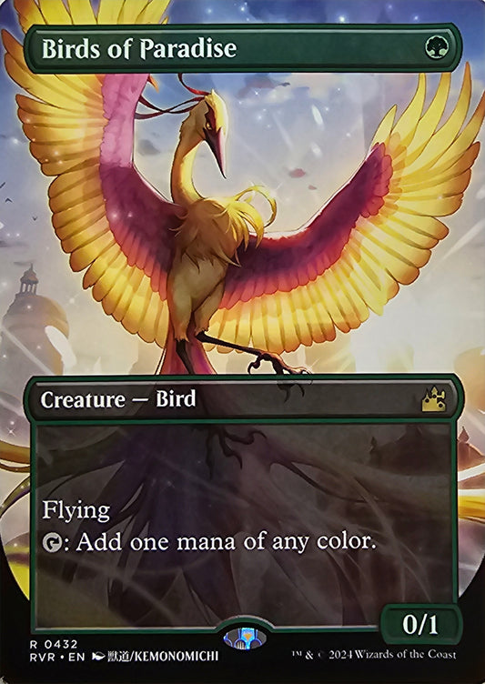 Magic The Gathering Birds of Paradise (Anime Borderless) Single Card